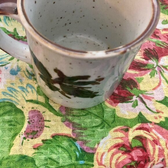 Vintage Otagiri Style Cups with Sugar & Creamer Speckled Stoneware Japan - Picture 4 of 16